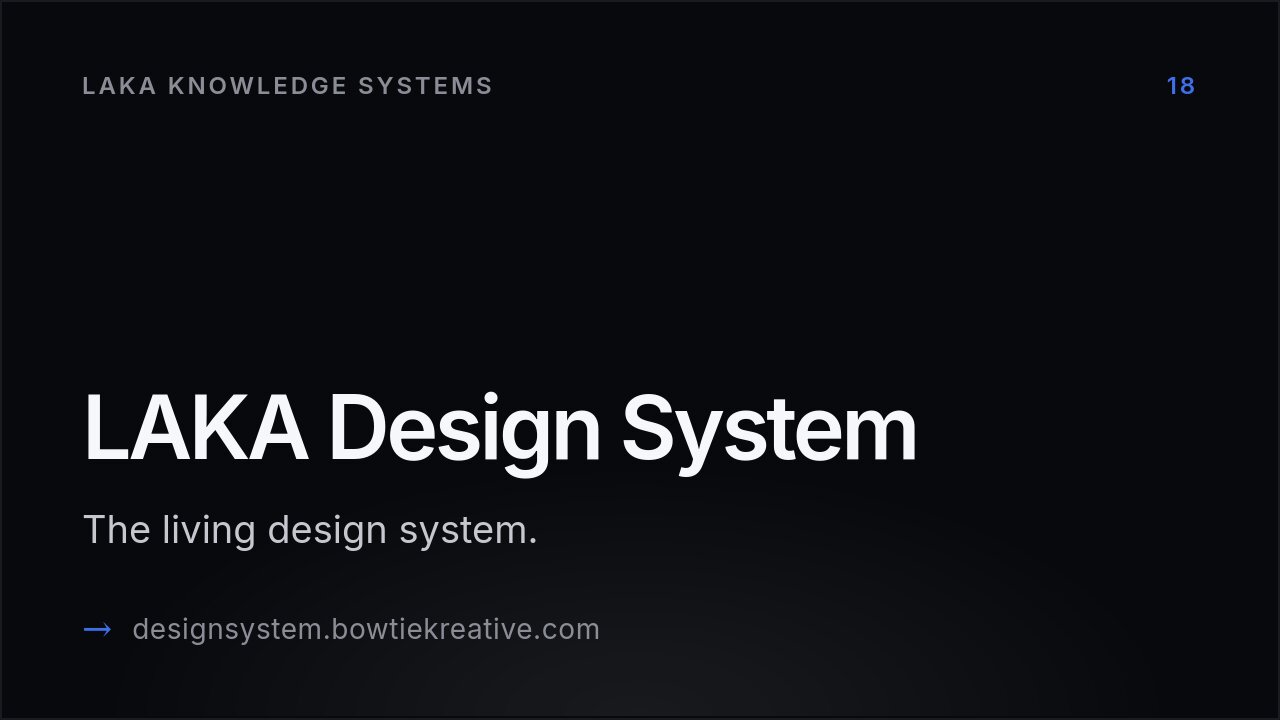 LAKA Design System homepage