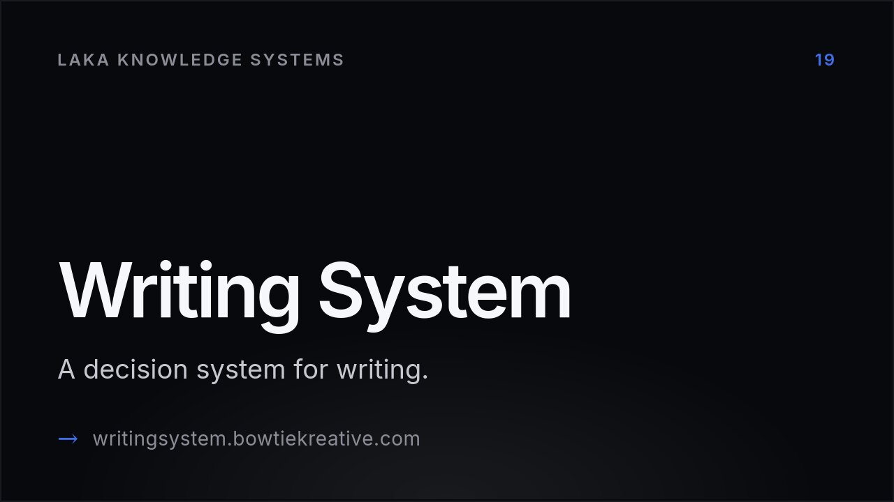 LAKA Writing System homepage