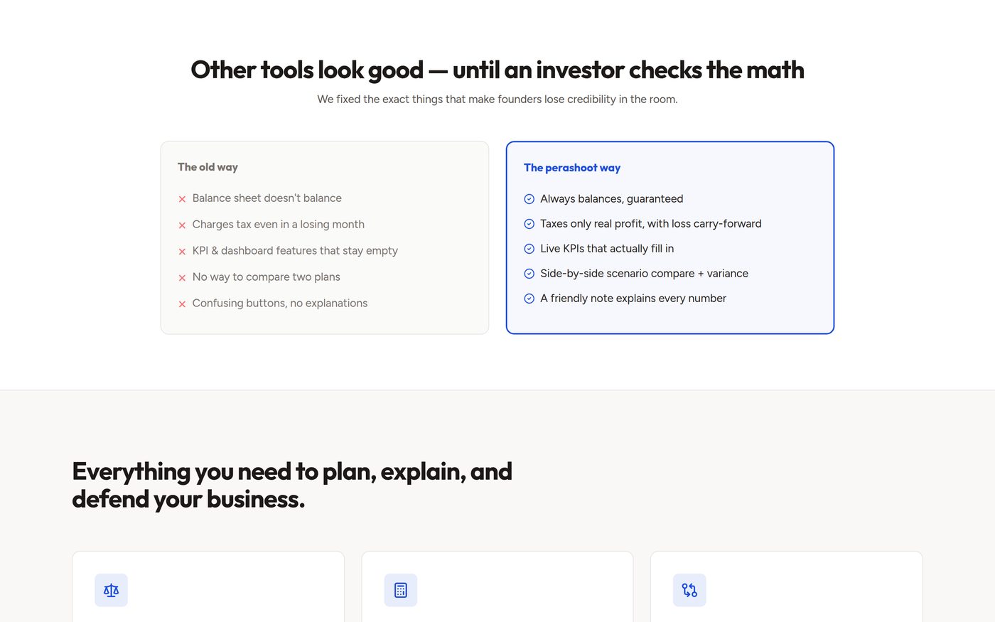 perashoot — Until an investor checks the math