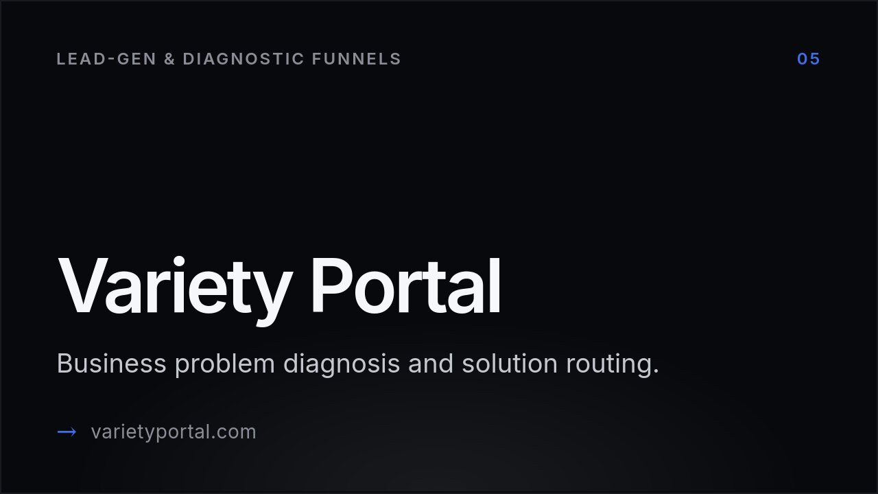 Variety Portal homepage