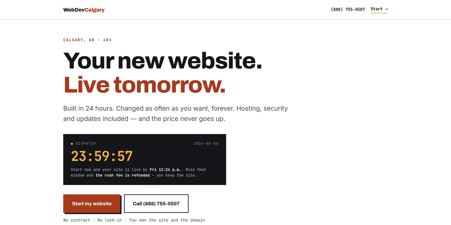 WebDev Calgary homepage