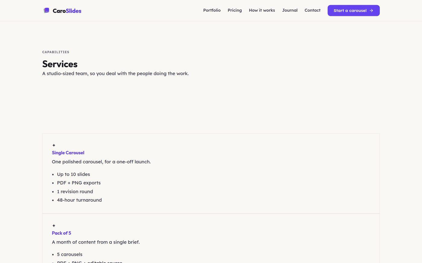 CaroSlides — A studio-sized team