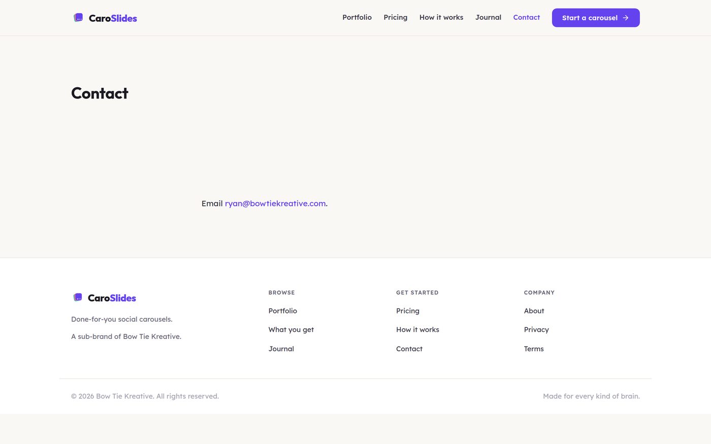 CaroSlides — The brief