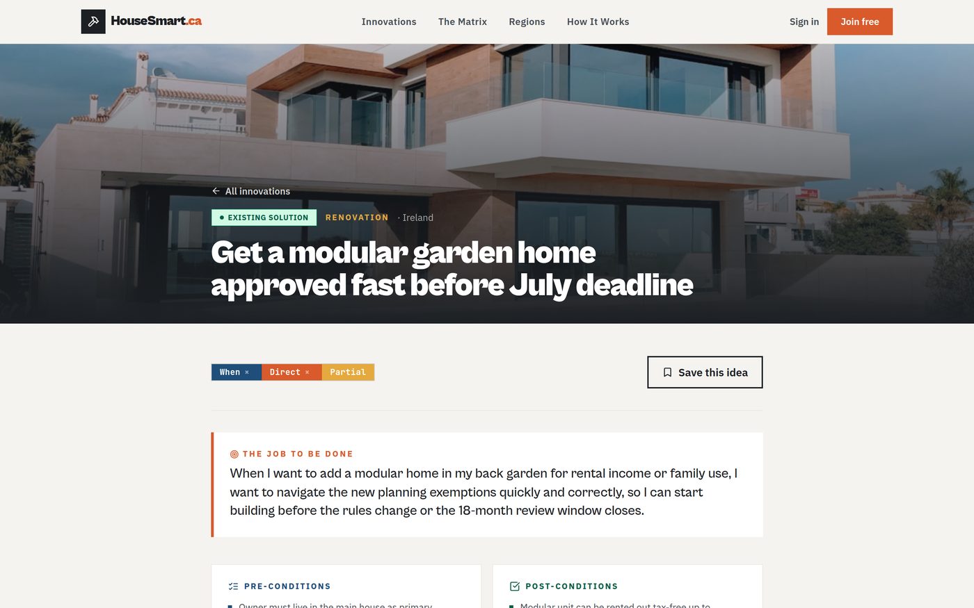 HouseSmart.ca — One innovation, fully specified