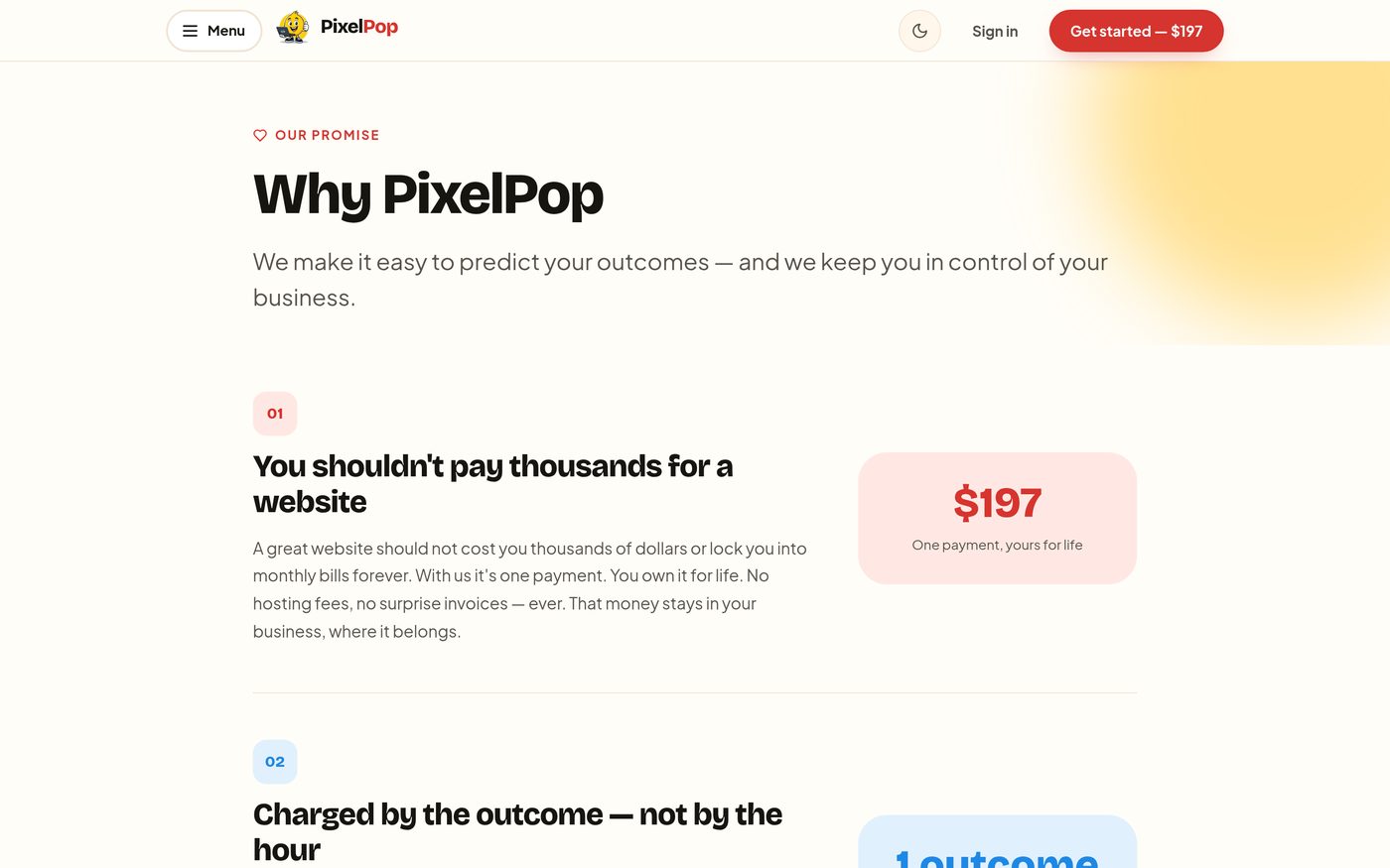 PixelPop — What a website really costs