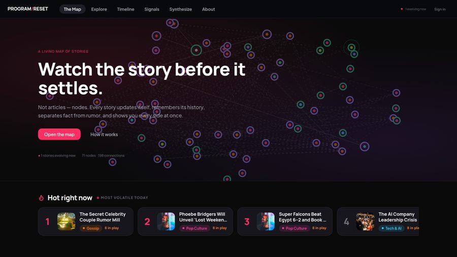 Program Reset homepage