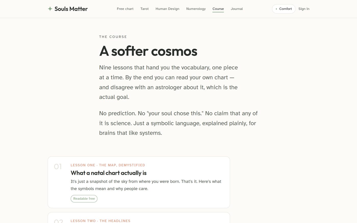 Souls Matter — A softer cosmos