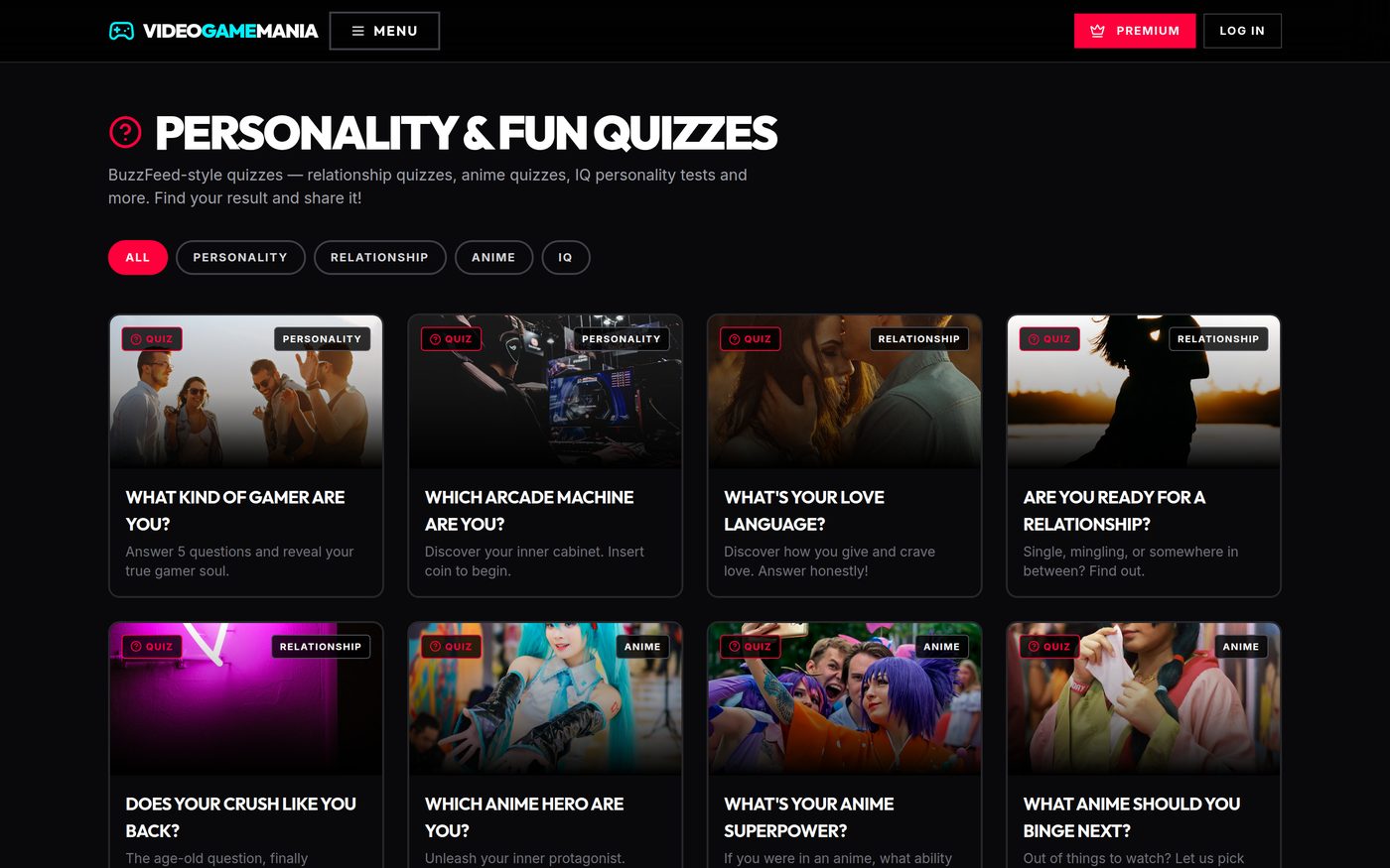 Video Game Mania — Quizzes worth sharing