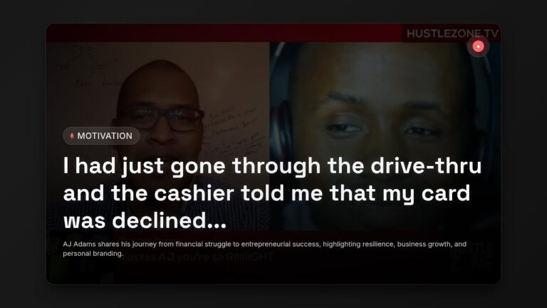 From Declined Card to Entrepreneurial Success: AJ Adams' Inspiring Journey