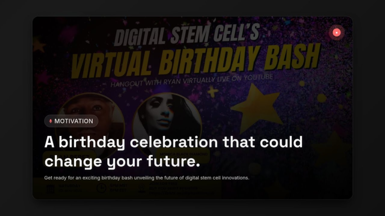 Join the Digital Stem Cell Birthday Bash – Unveiling Future Innovations!